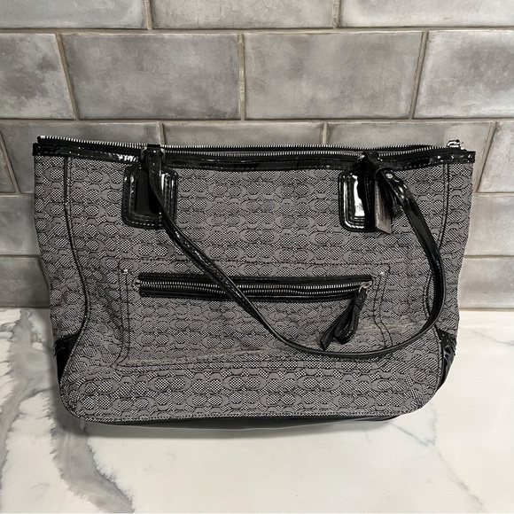 Coach Oxford Signature C Logo Bag - Black/Gray - Picture 1 of 3